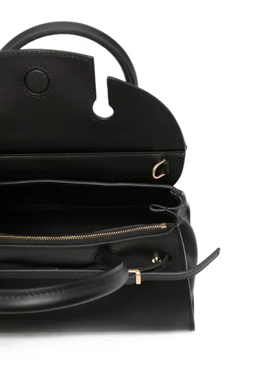 Simkhai River Small Suede-trimmed Leather Tote In Black