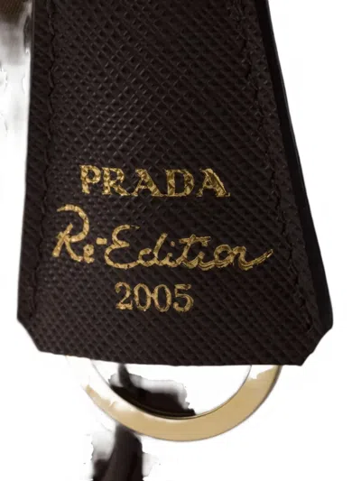 Prada Re-edition 2005 Nylon Shoulder Bag In Brown