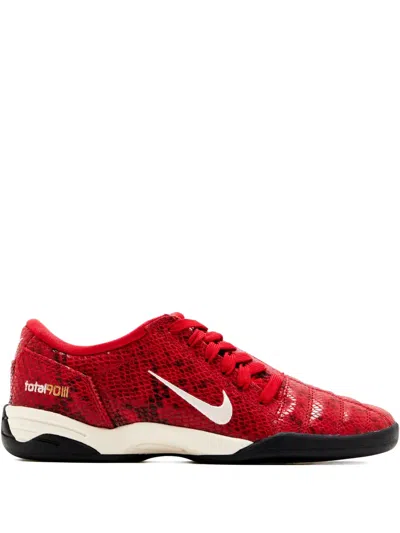 Nike Total 90 Se Embroidered Snake-effect Leather Sneakers In Red