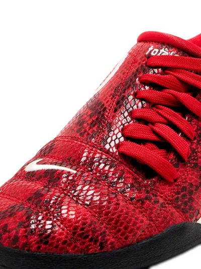 Nike Total 90 Se Embroidered Snake-effect Leather Sneakers In Red