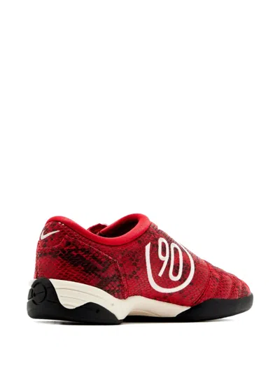 Nike Total 90 Se Embroidered Snake-effect Leather Sneakers In Red