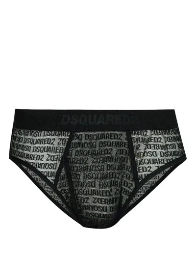 Dsquared2 Dsquared Made Of Transparent Nylon In Black