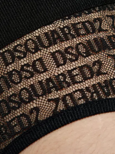 Dsquared2 Dsquared Made Of Transparent Nylon In Black