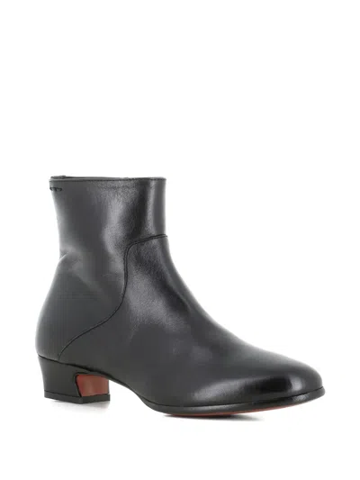 Alexander Hotto 35mm Zip-leather Ankle Boot In Black