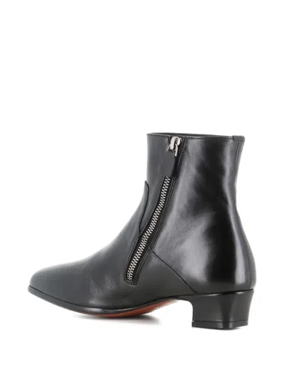 Alexander Hotto 35mm Zip-leather Ankle Boot In Black