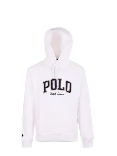 Polo Ralph Lauren Sweatshirt With Hood And Logo Print In White