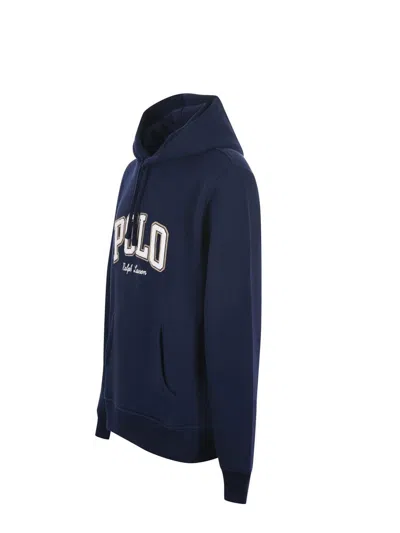 Polo Ralph Lauren Hoodie With Logo In Blue
