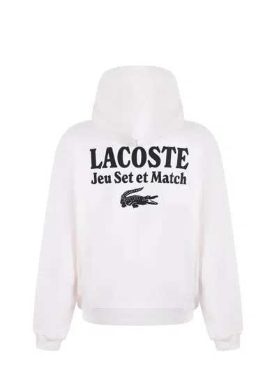 Lacoste Men's Multi Print Fleece Hoodie In Neutral
