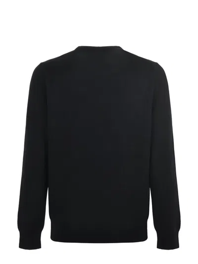 Polo Ralph Lauren Wool Slim Fit Sweater With Logo Embroidery In Black