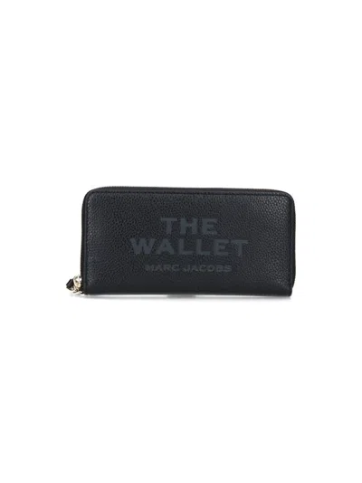Marc Jacobs Black Full-grain Leather Wallet In Black