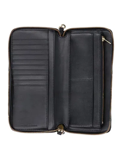 Marc Jacobs Black Full-grain Leather Wallet In Black