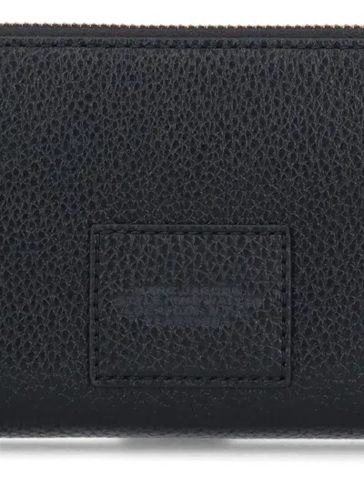 Marc Jacobs Black Full-grain Leather Wallet In Black