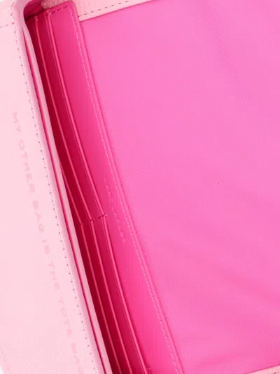 Marc Jacobs Mini Crossbody Bag In Grained Leather In Pink