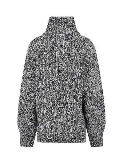 Filippa K Black And White Wool Alpaca Sweater In Gray