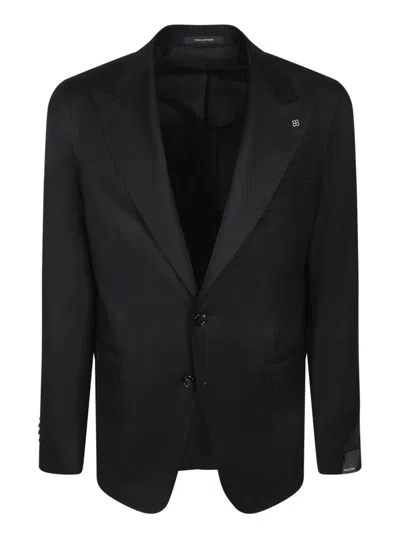 Tagliatore Long-sleeved Suit Jacket In Black