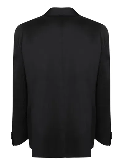 Tagliatore Long-sleeved Suit Jacket In Black