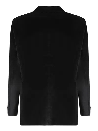 Tagliatore Long-sleeved Suit Jacket In Black