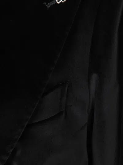 Tagliatore Long-sleeved Suit Jacket In Black