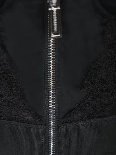 Dsquared2 Strapless Lace Cropped Corset Top In Black