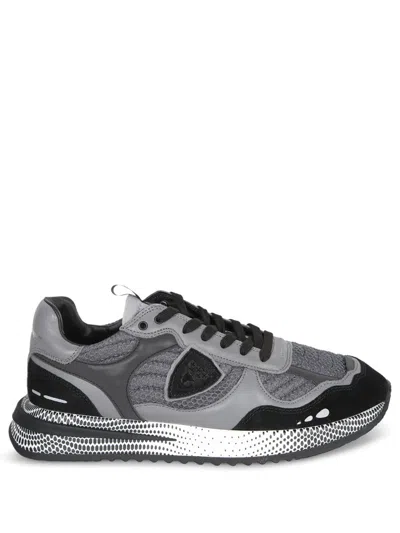 Philippe Model Casual Sneakers With Rubber Sole And Mesh In Black