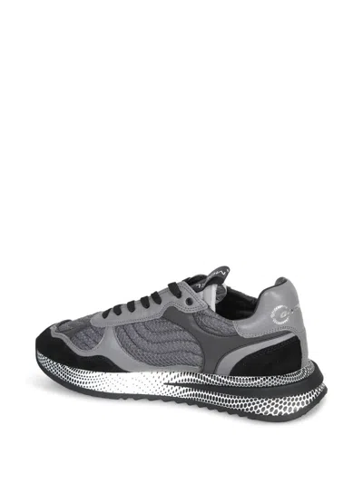 Philippe Model Casual Sneakers With Rubber Sole And Mesh In Black