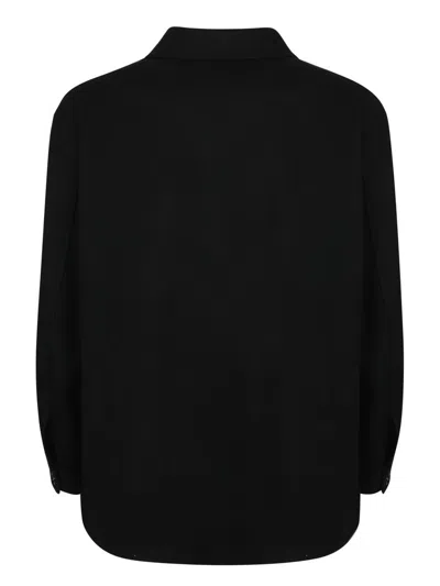 Tagliatore Milton Black Cashmere Overshirt In Black