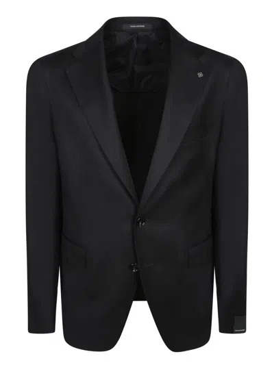 Tagliatore Long-sleeved Blazer And Trousers Set In Black