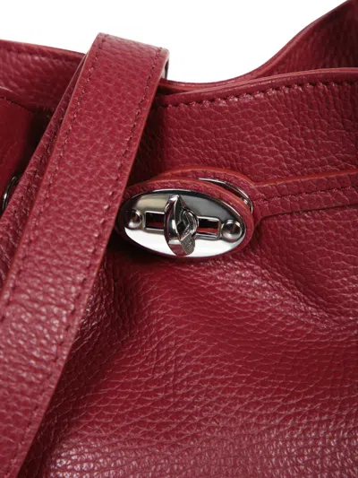 Zanellato Drawstring Top Handle Shoulder Bag In Red