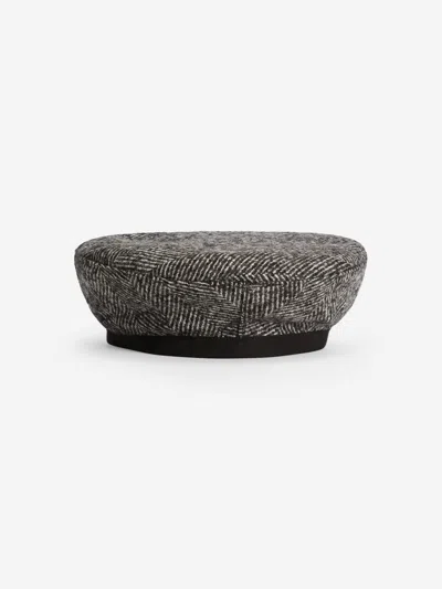 Dolce & Gabbana Herringbone Beret In Brown