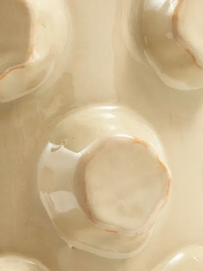 Polspotten Structure Textured Ceramic Vase In Neutral