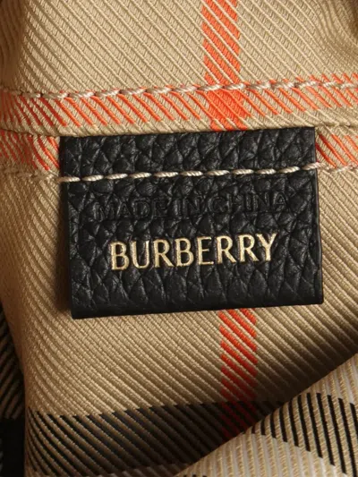 Pre-owned Burberry 2000-2017 Nylon And House Check Canvas Reversible Drawstring Pouch In Black