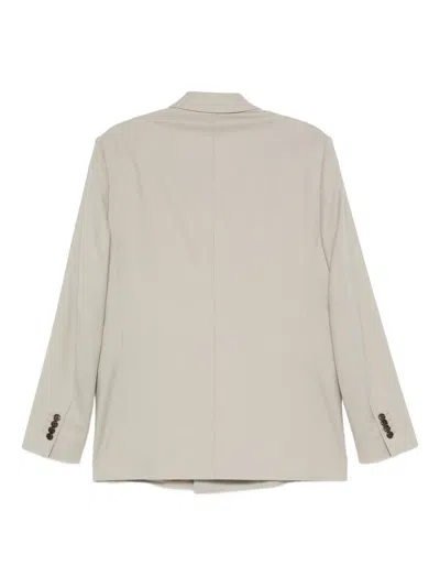 Lardini Double-breasted Blazer In Neutral
