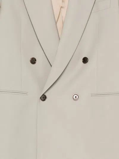 Lardini Double-breasted Blazer In Neutral