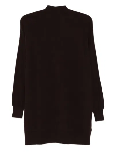 Bruno Manetti Buttoned Cardigan In Burgundy