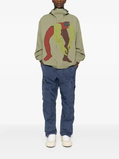 图案印花连帽夹克