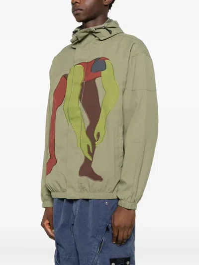 图案印花连帽夹克