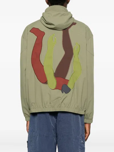 图案印花连帽夹克