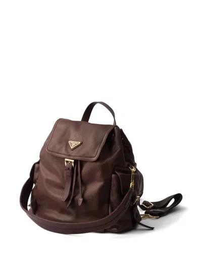 Prada Explore Medium Nappa Leather Backpack In Brown