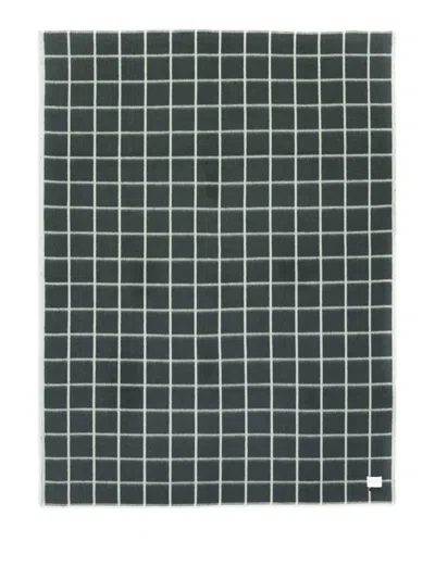 Blacksaw Grid-pattern Blanket In Green