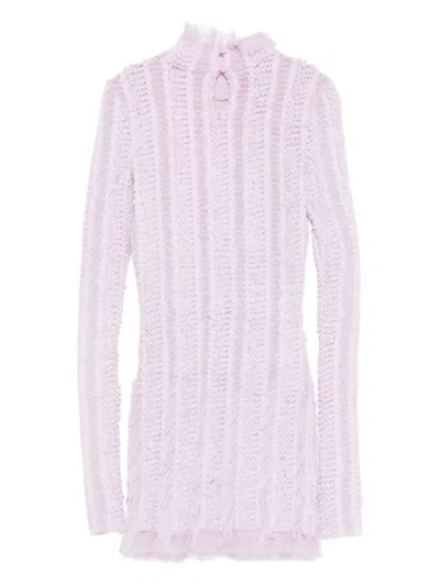 ANGEL 高领长袖迷你连衣裙