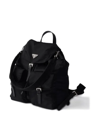 Prada Front-pockets Backpack In Black