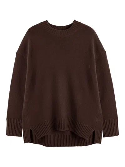 Chinti & Parker Pure Cashmere Crew Neck Sweater In Brown