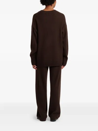 Chinti & Parker Pure Cashmere Crew Neck Sweater In Brown