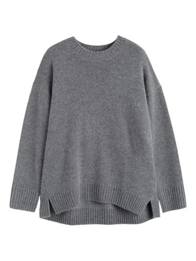 Chinti & Parker Pure Cashmere Crew Neck Sweater In Gray