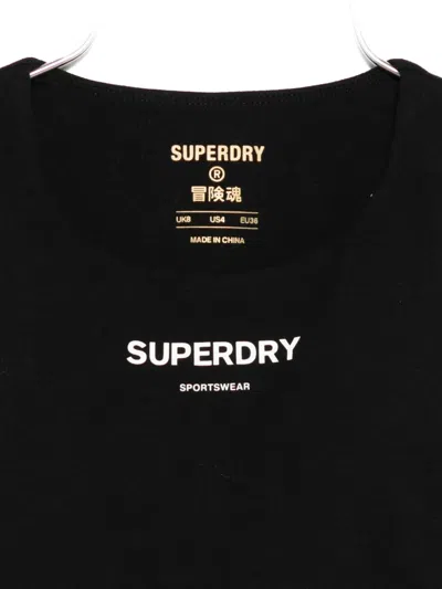 Superdry Code Core Racerback Tank Top In Black