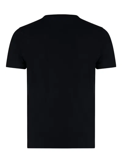 Zanone Crew Neck Short Sleeve Basic T-shirt In Black