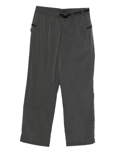 Goldwin Belted Ripstop Track Pants In Gray
