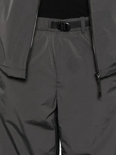 Goldwin Belted Ripstop Track Pants In Gray