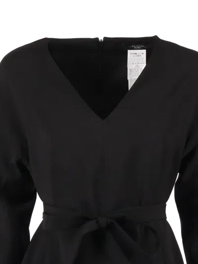 Weekend Max Mara Laziale Belted Dress In Black