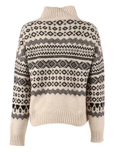 Weekend Max Mara Wool And Alpaca Jacquard Sweater In Multi